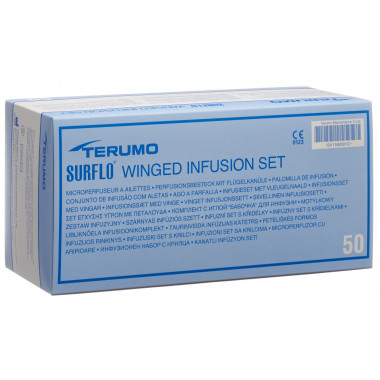 Set di perfusione di sicurezza Terumo Surflo con cannula alata 25G 0,5x19 mm arancione 50 pezzi