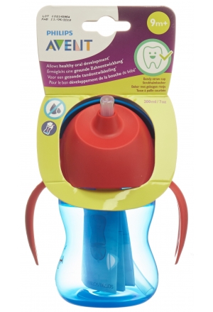 Philips Avent tazza con cannuccia 200ml Boy blu