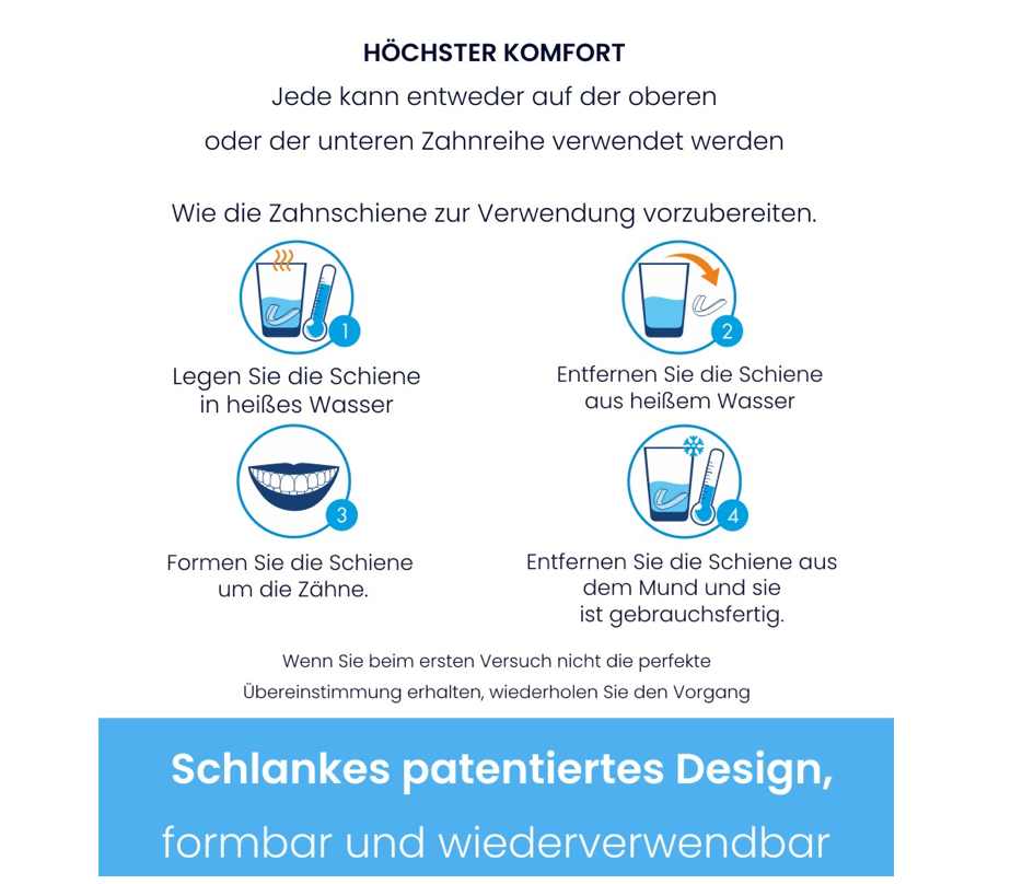 OzDenta® bite splint con aroma di mentolo