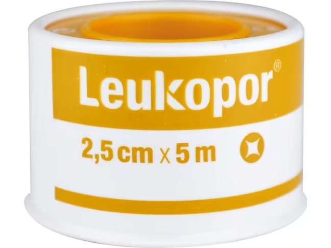 Cerotto di fissaggio Leukopor delicato sulla pelle 2,5cmx5m