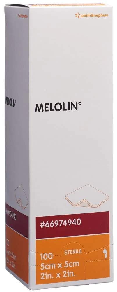 MELOLIN compresse per ferite 5x5cm sterili 100 confezioni