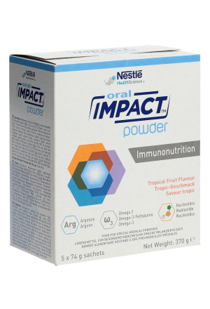 IMPACT ORAL Immunonutrition Plv Tropical 5 x 74 g