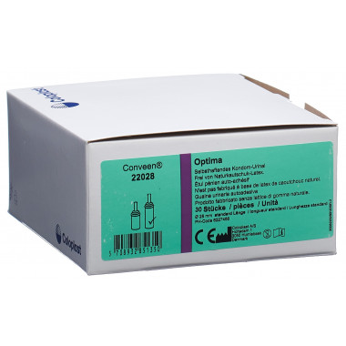 Preservativo Conveen Optima per orinatoio autoadesivo 28mm/8cm senza lattice 30 pezzi