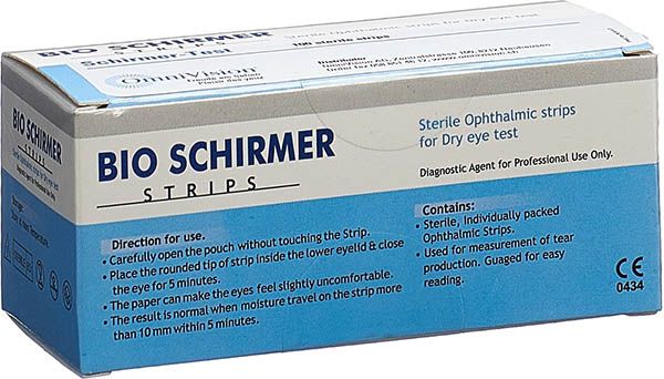 SCHIRMER STRIPS Strisce oftalmiche sterili 100 pezzi