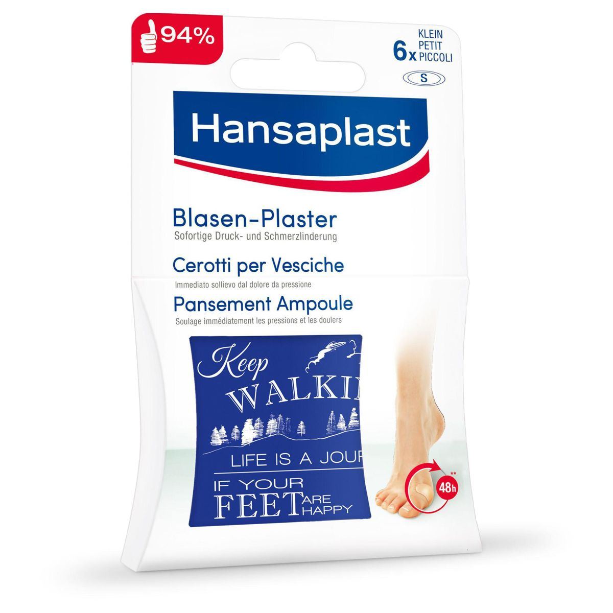 HANSAPLAST Cerotti per vesciche per la cura dei piedi piccoli 6 pezzi