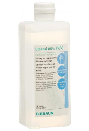 BRAUN Etanolo 80% Glicerina 1% Bottiglia ovale 500ml