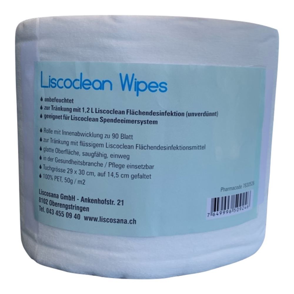 LISCOCLEAN Salviette non umidificate in fogli piegati 90 pezzi