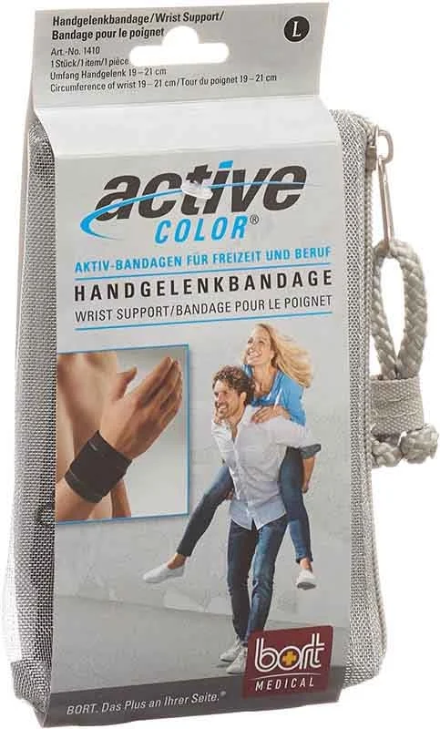 BORT AktivColor supporto per polso taglia L +19 cm nero