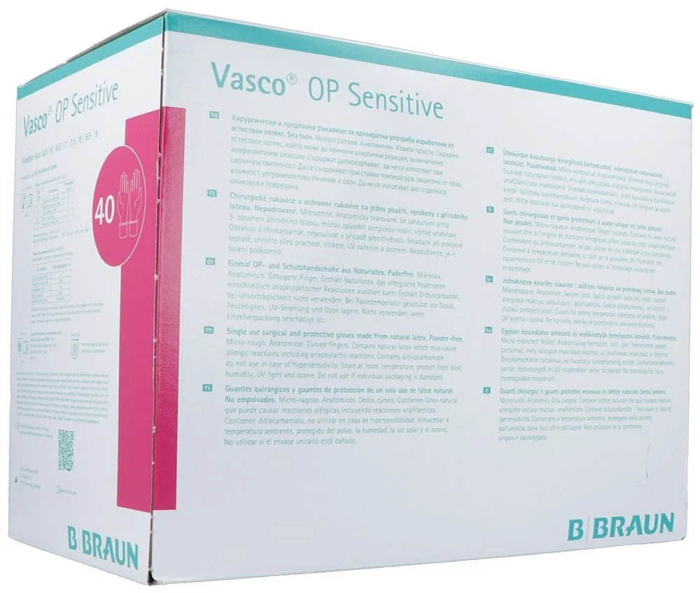 Guanti Vasco OP SENSITIVE Gr6.0 steri Lat 40 paia