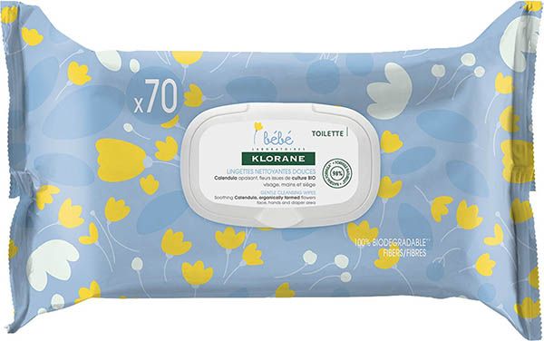 Klorane Bébé salviette biodegradabili 70 pezzi