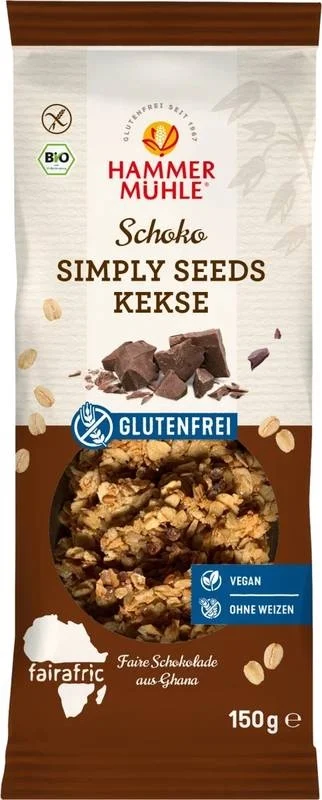 HAMMERMÜHLE Biscotti Simply Seeds al cioccolato 150g