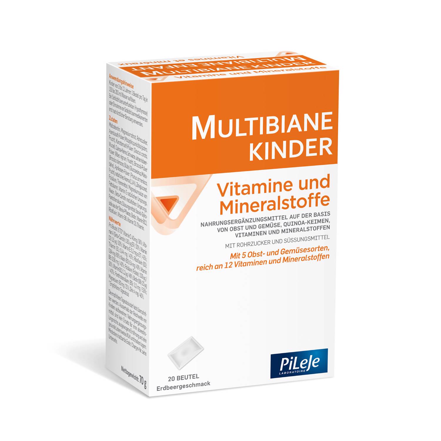 MULTIBIANE Kinder Vitamine Mineralst Plv 20 Stück