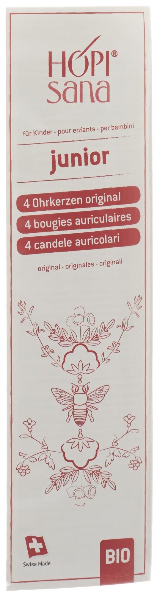 Hopisana candele per orecchie rosse per bambini 4 pezzi