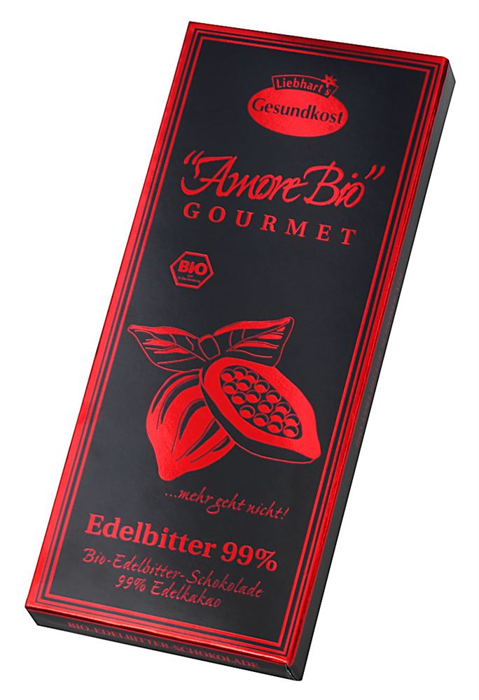 LIEBHARTS Edelbitt tavoletta di cioccolato al 99% di cacao bio 80g