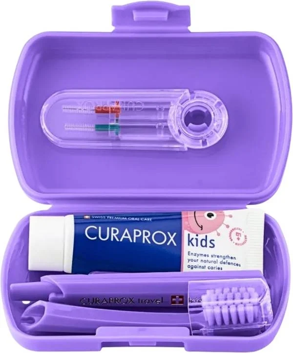 Curaprox kids Set da viaggio scatola viola