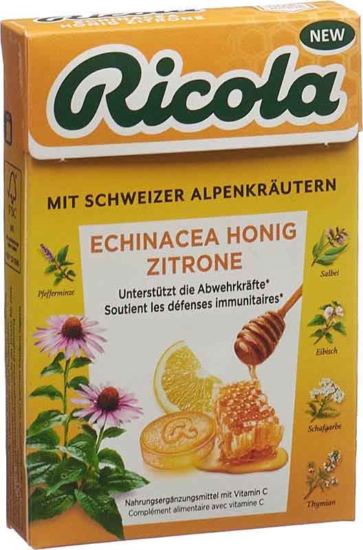 Ricola Miele di Echinacea al Limone con Zucchero Confezione da 50 g