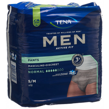 TENA Uomo Pantaloni Active Fit Normale S/M 12 pezzi