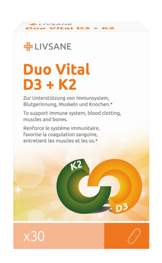 Livsane Duo Vital D3 + K2 Capsule 30 Capsule