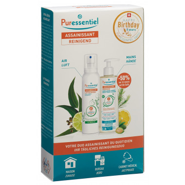 Puressentiel Cofanetto detergente Spray aria 200ml + Sapone liquido 250ml