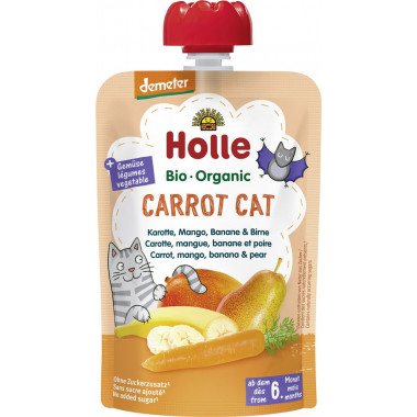 Holle Carrot Cat - Pouchy Carota Mango Banana & Pera 100g