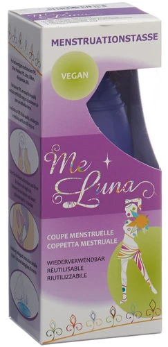 ME LUNA Coppa mestruale Sport L Blu-Viola