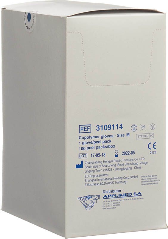Guanti U APPLIMED M copolimero sterile 100 pezzi