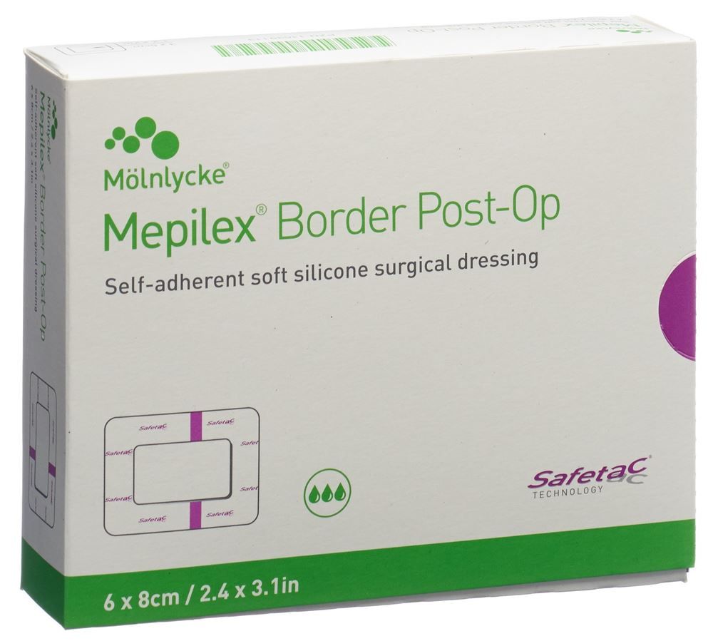 Mepilex Border Post OP 6x8cm 10 Stück