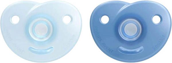 Philips AVENT Curved Soothie Blue 0-6m Steri 2 pezzi