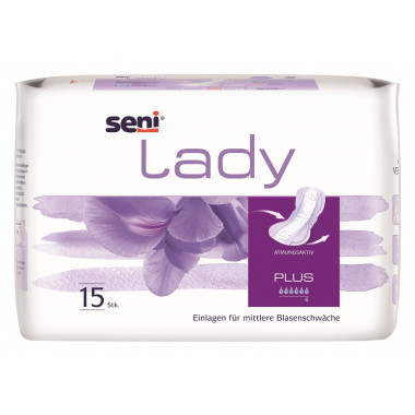 Seni Lady Plus assorbente anatomico traspirante 20,5x42cm 6 gocce 15 pezzi