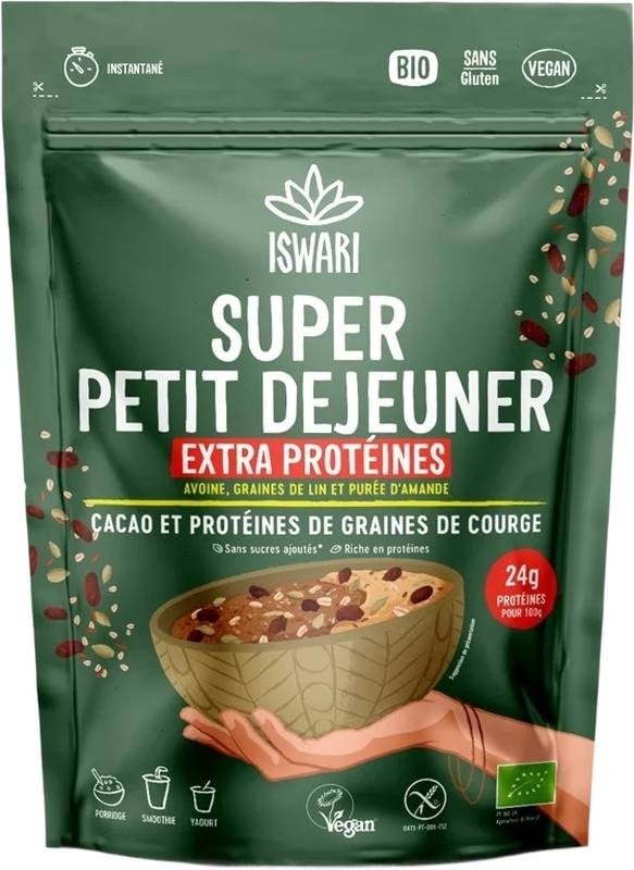 ISWARI Super Breakfast Extra Protein Organic Btl 360 g