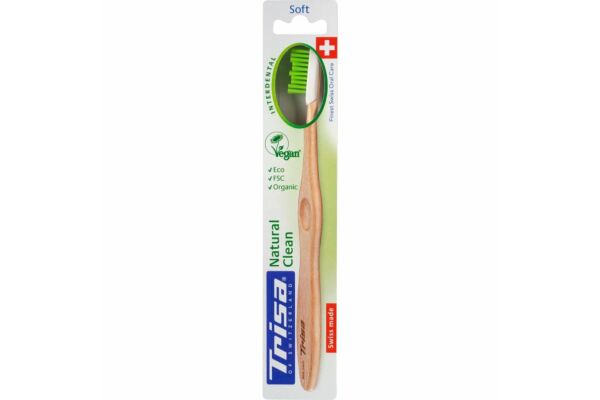 Trisa Natural Clean spazzolino in legno morbido