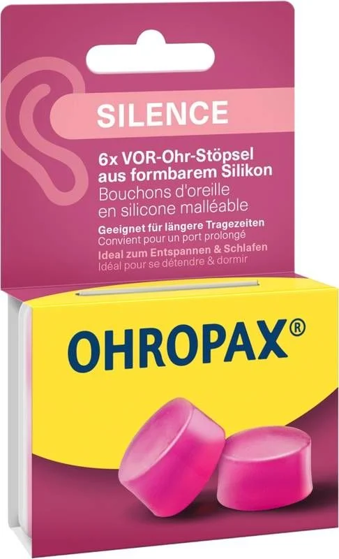 OHROPAX® Tappi per orecchie Silence in silicone 6 pezzi