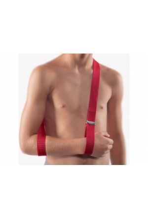 BORT Mitella Fascia di sostegno del braccio per bambini 3,5 cm rosso