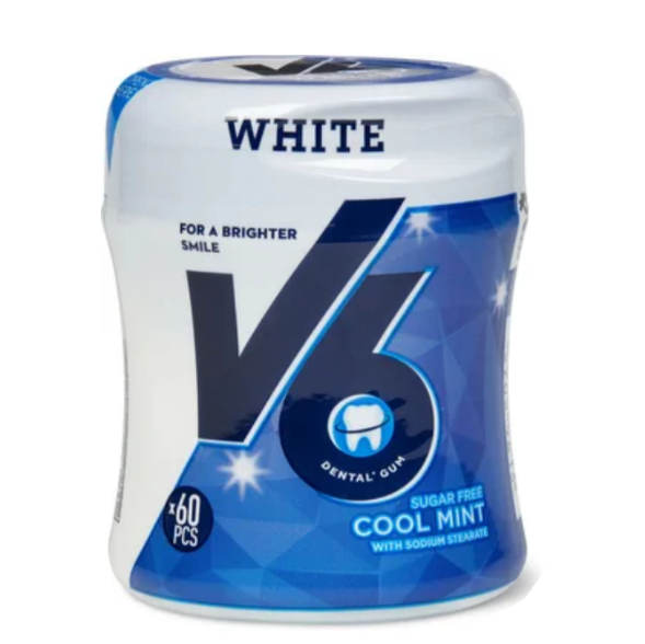 V6 Gomma da masticare bianca Cool Mint Ds 60 pezzi