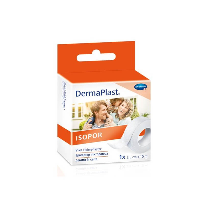 DermaPlast Isopor cerotto di fissaggio 2,5 cmx9,2 m in vello bianco