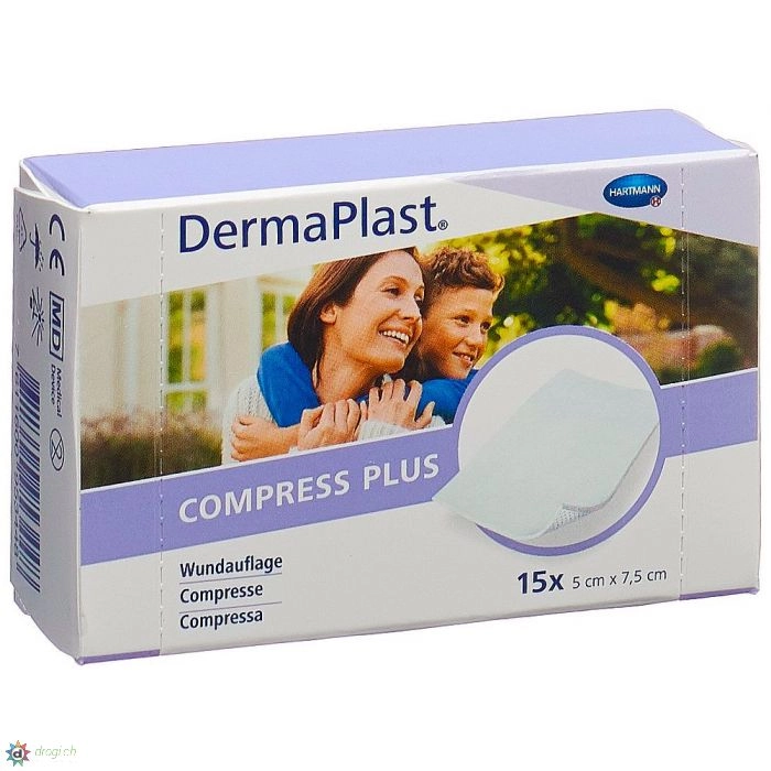 DermaPlast Compress Plus 5x7,5 cm 15 pezzi