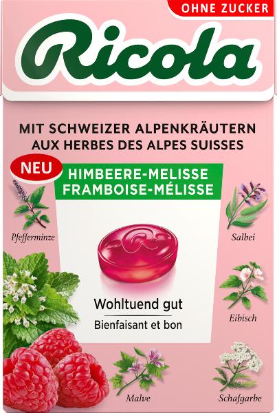 Ricola Lampone-Melissa senza zucchero con Stevia Confezione da 50g