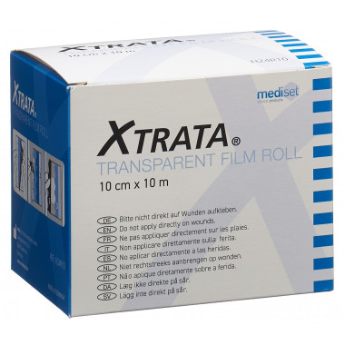 Xtrata medicazione in film trasparente 10cmx10m fissazione skin-friendly con rotolo di lipo-gel