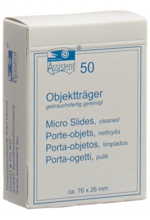 ASSISTENTE vetrini per microscopio Elka Kant gesch CE 50 pezzi