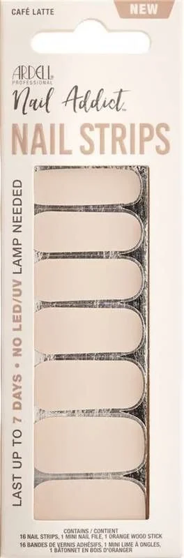 ARDELL Nail Addict Strips Ped Cafe Latte 16 pezzi