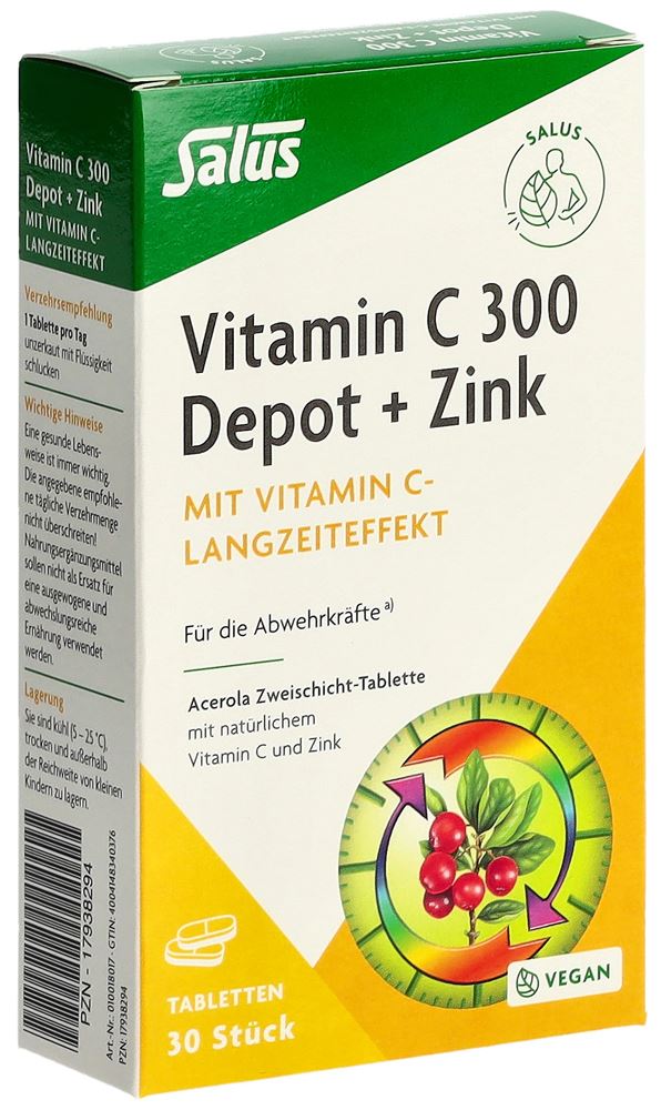 Salus® Vitamina C 300 Depot + Zinco Compresse 30 pezzi