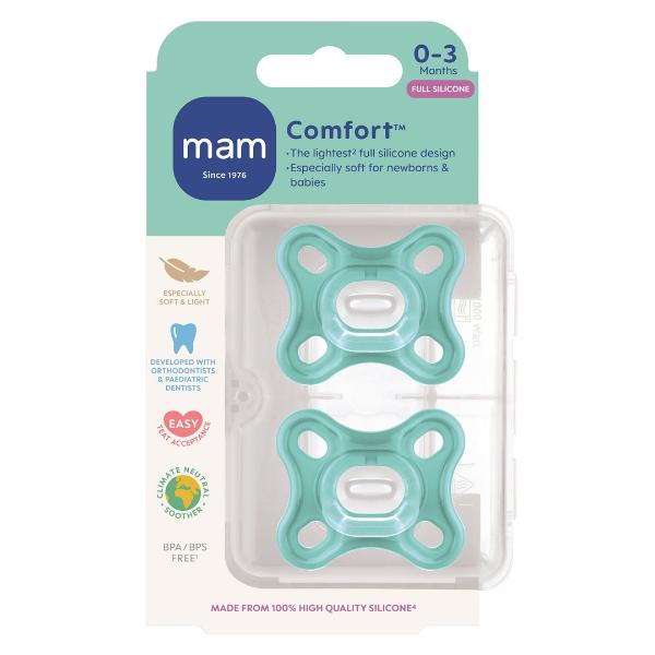 MAM Comfort Nuggi silicone 0-2 mesi 2 pezzi