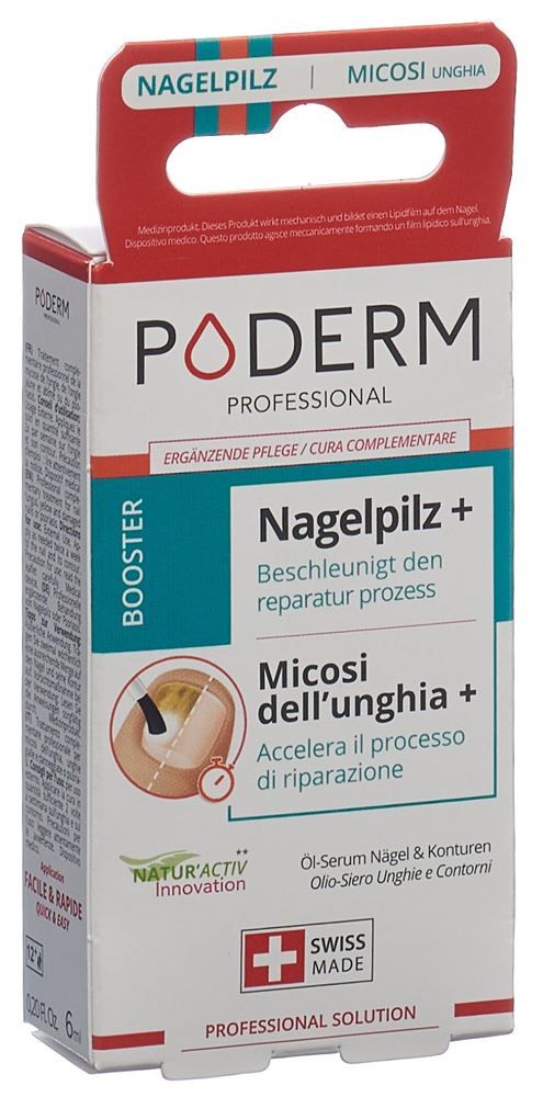 PODERM Fungo dell'unghia+ Booster Integratore Fungo dell'unghia 6ml