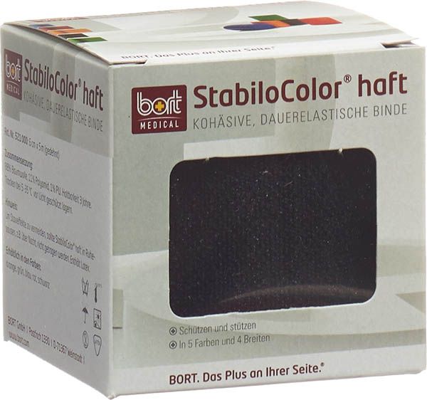BORT STABILO COLOR bendaggio 6cmx5m coesivo nero