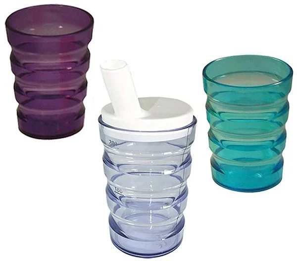 Tazza scanalata Sundo a prova di perdite 200ml trasparente