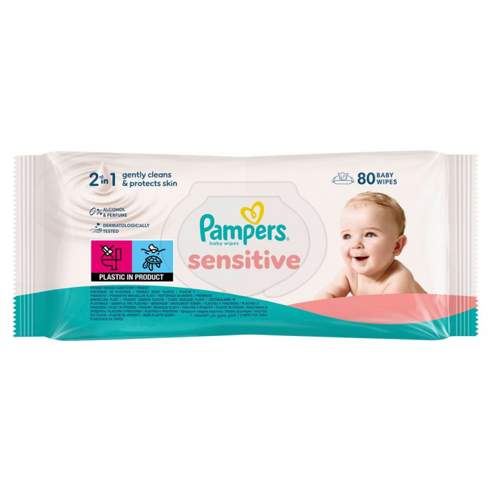 Pampers Sensitive salviette umidificate 80 pezzi