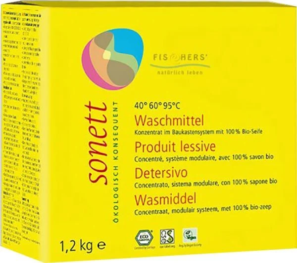 Sonett detergente 40° 60° 95°C polvere 1,2 kg