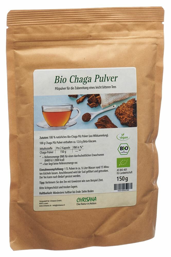 CHRISANA Chaga Biologico Plv Btl 150g