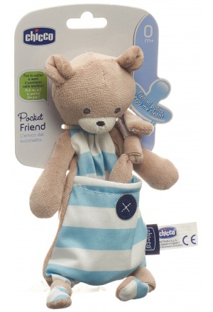 chicco POCKET FRIENDS porta ciuccio Boy 0m+