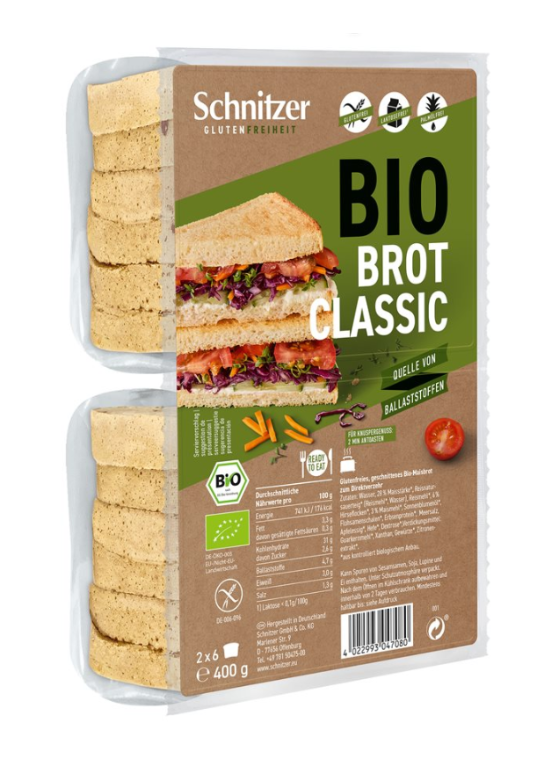 Schnitzer Toast biologico Classic light Btl 400g